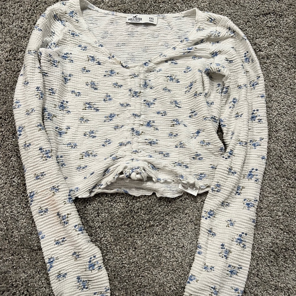 hollister ribbed long sleeve shirt